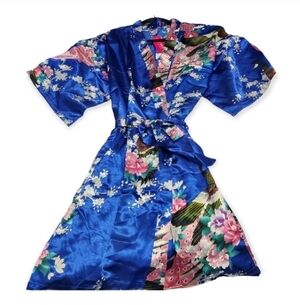 Oriental Blue Kimono Robe